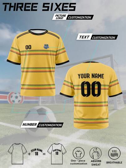 Áo đấu cổ tròn cỡ lớn dành cho nam, in hình sân nhà Jamaica năm 2026, tùy chỉnh theo yêu cầu, trang phục thể thao một mảnh cho đội bóng, câu lạc bộ, tập luyện, đồng phục bóng đá, có thể tùy chỉnh tên, số, logo, mặt trước và mặt sau, phù hợp cho các sự kiện trong khuôn viên trường, đồng phục đội, thường ngày, dự tiệc, thoải mái khi mặc, phù hợp cho thể thao giải trí, tập luyện, mùa xuân, mùa hè, mùa thu, thời trang, tối giản, cá nhân hóa.