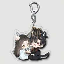 哈士奇和他的白猫师尊钥匙扣，慕容和楚晚宁情侣钥匙扣，包包挂饰，背包吊坠，铅笔盒吊坠，动漫小说粉丝周边，生日/节日礼物 - 彩色 - 查看 5