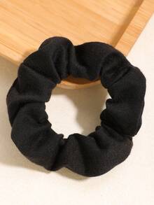 10条装纯黑色高弹棉质发带，休闲波西米亚复古派对宫廷风街头可爱涤纶纤维头饰，四季皆宜 - 10件套黑色 - 查看 3