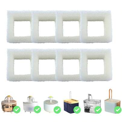 6/12/16/24pcs Cat Water Fountain Replacement Filters - Suitable For Pet Water Dispenser Water Flow Filters