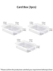 5张/3张/1个装扑克牌整理盒，透明塑料盒，动漫游戏卡牌盒，身份证整理盒，名片整理盒，桌面收纳整理盒 - 彩色 - 查看 11