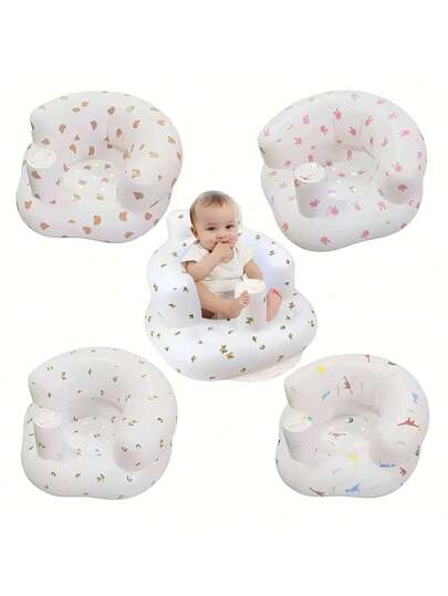 多功能充气婴儿学习椅，幼儿坐姿训练椅，带扶手，适合3个月及以上婴儿，充气婴儿地板座椅，婴儿背部支撑沙发