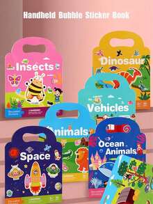 Reusable Sticker Book, Early Education Stickers For Children, Multi-Scene Silent Sticker Book, Ideal Christmas & New Year Gift - Multicolor - View 1