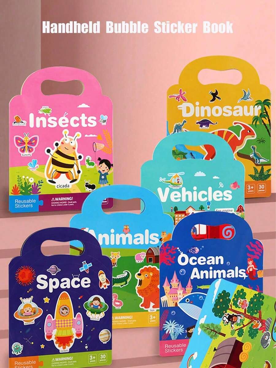 Reusable Sticker Book, Early Education Stickers For Children, Multi-Scene Silent Sticker Book, Ideal Christmas & New Year Gift - Multicolor - View 1