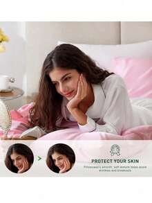 6PCS/SET . Sleep Set | Softer Pillowcase & Eyemask Set - Includes 1 Pillowcase, 1 Sleep Cap & 1Scrunchies For Women &1 Pack Eye Mask.2pcs Earplug - Multicolor - View 11