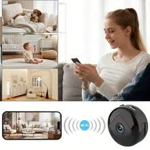 1pc 1080P HD Mini Hidden Spy Camera, Supports 2.4G Wireless Network Connection, Controlled By App, With Voice Intercom And Motion Detection, Rechargeable Battery, Suitable For Indoor And Outdoor Home Security. - Black - View 5