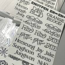 Bộ sticker EN/HYPEN, SUNOO, NIKI, JAKE 3D kim loại dập nổi, sticker trang trí chất lượng cao dành cho điện thoại, laptop, máy tính bảng, sổ lưu niệm, thiệp, bộ sưu tập quạt, quà tặng sinh nhật và ngày lễ. - Nhiều màu - Xem 1