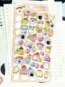 3D卡通漂浮贴纸，水晶钻石儿童装饰贴纸，3D浮雕贴纸，可爱女孩专属