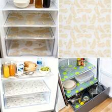 4 pièces de tapis premium pour réfrigérateur, doublures de réfrigérateur imperméables - tapis de réfrigérateur de cuisine lavables, doublures de tiroir, design de feuille d'or créatif, motif de citron original, doublures de placard et de tiroir ajustables, faciles à nettoyer, résistantes à l'humidité, antidérapantes, lavables et réutilisables, en matériau EVA, convenant à la décoration du réfrigérateur et de la cuisine, doublures de réfrigérateur, doublures de tiroir, doublures d'armoire à chaussures, doublures d'armoire, convenant pour la Saint-Valentin, les festivals, les fêtes, les fournitures d'anniversaire, la Journée de la femme, les articles de voyage essentiels, les faveurs de mariage, le Y2K, la chambre, les accessoires automobiles pour femmes, la décoration de cuisine, les articles mignons - Multicolore - Voir 3