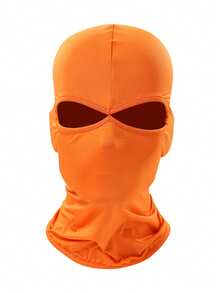 Men's Warm Balaclava - Breathable, Sweat-Absorbent, UV Protection, Integrated Neck Design, Comfortable For Outdoor Cycling And Hiking - Solid Color - View 9