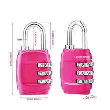 7 Colors Digit Password Lock Combination Suitcase Luggage Metal Code Password Locks Padlock Travel Anti-Theft Color Locks Nice 3 Digit Dial Combination Code Number Lock Padlock For Luggage Zipper Bag Backpack Handbag Suitcase Drawer Durable Locks - MultiWarna - View 2