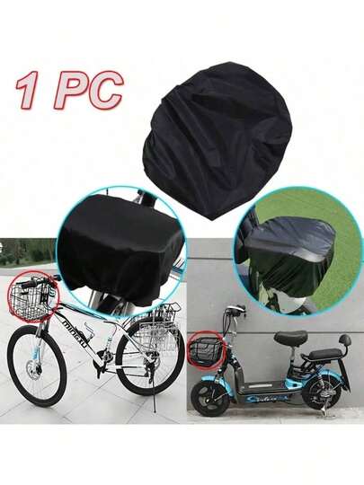 1pc Large Bicycle Basket Cover, Heavy Duty All-Weather Expandable Bicycle Cargo Protector, Suitable For Front Bicycle Baskets, Easy Installation, Fit For Electric Bikes, Mountain Bikes And Road Bikes