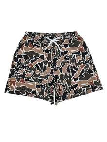 Camo Shorts For Women Y2K Graphic Drawstring Waist Gym Track Shorts With Pockets - MC5 - View 1