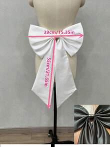 1pc Satin Single Layer Bow Tie With 39cm+ Long Ribbon, Multi-Color Options, Suitable For Weddings, Events, Dress Accessories, Birthday Parties, Dance Performances, Bars/Clubs, Cosplay And More - Multicolor - View 11