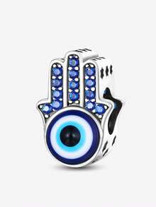 1个镀银可爱女孩太阳镜吊坠，适合DIY手链和女士饰品