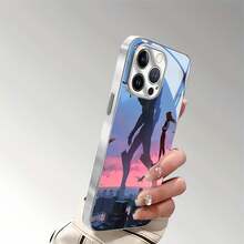 Estuche para teléfono con paisaje urbano de robot gigante compatible con estuches para teléfonos   17  16 Pro Max  15 Pro Max  13 y  12 Resistente al agua, a los golpes y a las caídas Un gran regalo para familiares, amigos, amantes, novios/novias y el día de San Valentín - Plateado - Ver 5