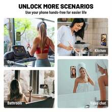 1pc Magnetic Phone Holder Sticker, 24pcs Super Suction Cup, Silicone Material, Suitable For Multiple Scenes, Can Be Attached To Walls, Glass And Other Surfaces, Easy To Carry, Size 3.54 Inch X 2.36 Inch, Fit Most Phones CYQO - 彩色 - 查看 6