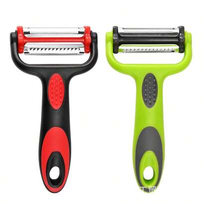 3-In-1 Multi-Function Peeler: Spiral Blade Fruit Knife, Suitable For Peeling Potatoes And Vegetables - Kitchen Peeling Tool