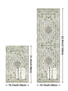 DAJIANG 1pc Bohemian Style Runner Rug, Nordic Style Living Room Carpet, Long Kitchen Mat Suitable For Bathroom, Kitchen, Outdoor, Indoor, Hallway, Bedroom, Living Room, Machine Washable Kitchen Rug, Easy Clean Doormat - Multicolor - View 12