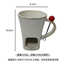 Chocolate Fondue Set With Forks, Creative Ceramic Fondue Pot, Heating Stove, Ice Cream & Cheese Melting Pot - Multicolor - View 6