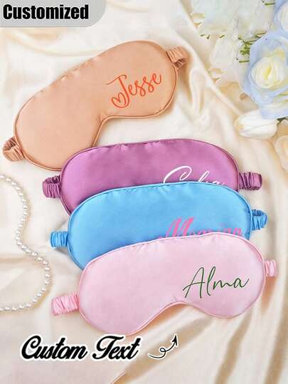 Customized Satin Sleep Mask - Personalized Bridesmaid Gift, Wedding Party, Customized Eye Mask, Satin Sleep Mask, Bridesmaid Party Favors, Personalized Wedding Gift, Bridal Party Sleep Mask, Bachelorette Party Favors, Women's Gift, Personalized Name Eye Mask, Travel Eye Mask, Customized Name Mask, Bridal Shower Favors, Women's Sleep Mask, Bachelorette Party Gifts