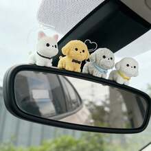 5 món đồ trang trí hình chú chó nhỏ trên bảng điều khiển ô tô, chó nhỏ bằng nhựa mini dễ thương dùng làm phụ kiện nội thất xe hơi, đồ trang trí gương chiếu hậu, quà tặng ngộ nghĩnh cho phụ nữ và bé gái. - A - Xem 3