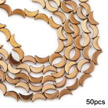 50 hạt đá mã não nhiều màu sắc hình trăng khuyết, dùng để làm trang sức DIY, đồ thủ công, quà tặng tình bạn, trang trí nhà cửa, phụ kiện nhỏ. - tự làm lấy - Xem 13