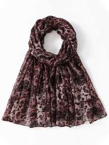 1pc New Fresh And Simple Bali Yarn Printed Scarf For Women's Summer Sunscreen, Casual Thin Shawl, Daily Travel, Beach Outfit, Festival Gift - Multicolor - View 6