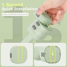 2-Piece Kettlebell Set, Adjustable Dumbbells For Women, 4 Weight Levels With Kettlebell Handle Adapter, Home Fitness Training - Green - View 5