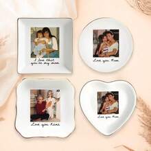 Personalized Photo Plate, Ring Dish, Grandma Gift, Customized Family Photo, Customized Photo Jewelry Tray, Mother's Gift And Gifts From Mom To Grandma - Multicolor - View 3