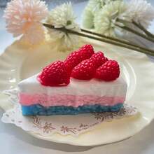 Blueberry Cream Basque Cream Pressure Relief Breathable Silicone Squeeze Toy, Birthday Gift - Perfect Gift - Multicolor - View 4