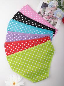 6-Pack Plus Size Women's Underwear, All-Over Polka Dot Print, Assorted Colors, Soft Comfortable For All-Day Wear, Spring & Summer - Nhiều màu - Xem 2