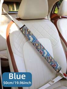 1PC Bohemian Car Seat Belt Cover, Linen Material, 30cm/50cm Two Sizes Available, 30cm Suitable For Front Seat, 50cm Longer Suitable For Back Seat - AA - View 19