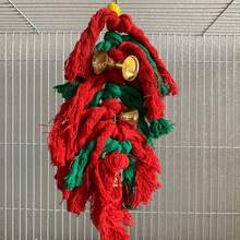 Giocattolo per uccelli con corda e campanelli, giocattolo colorato per masticare, strappare e razzolare per pappagalli, cocorite, parrocchetti, inseparabili, altalena, scala, amaca, accessori per gabbia degli uccelli - Scala colorata, amaca, altalena con campanelli per cocorite, parrocchetti, inseparabili, giocattolo da masticare in legno naturale per appendere nella gabbia di cocorite, parrocchetti, inseparabili - Multicolore - Visualizzare 13