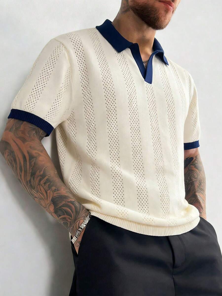 1 chiếc áo len nam kiểu dáng casual, tối giản, cổ điển, đa năng cho đi làm hàng ngày, thời trang đường phố, thư giãn, du lịch, hoạt động ngoài trời, chạy bộ, mùa xuân/thu. - Nhiều màu - Xem 1