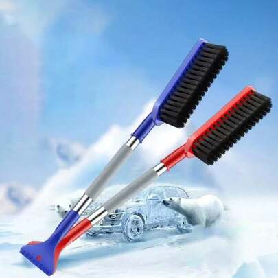 1pc Multifunctional Car Snow Shovel, 2-In-1 Car Snow Brush, Winter Car Ice Scraper & Snow Brush