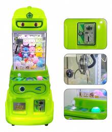 Grande Máquina de Garra Operada con Monedas Brillante Operada Por Monedas para Juguetes Pequeños y Muñecas Juego de Arcade para Niños y Adultos - Ideal para Fiestas y Hogar 64cm*54cm*121cm - Verde - Ver 2
