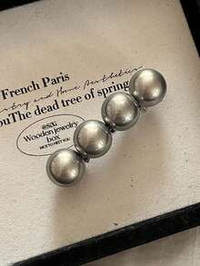 新款优雅大珍珠一体式发夹，简约别致发饰发卡 - 彩色 - 查看 4