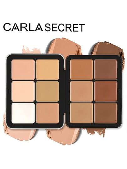 12 สี พาเลทคอนซีลเลอร์และคอนทัวร์ | เนื้อแมตต์และเนื้อครีมสำหรับปกปิด, ไฮไลท์และปรับโครงหน้า | ติดทนนาน, กันน้ำและเกลี่ยง่าย | ชุดแต่งหน้ามืออาชีพเพื่อลุคที่ไร้ที่ติ