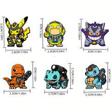 1pc Cartoon Anime Pokemon Themed Metal Brooch Badge, Suitable For Holiday Party Favors - Multicolor - View 6