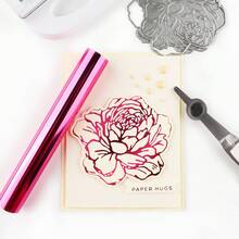 5m Silver/Gold/Purple Glitter Hot Stamping Foil Roll, Suitable For Hot Stamping Machine/Pen, DIY Heat Transfer Printing Hot Stamping Paper Set - Multicolor - View 1