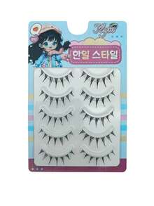 5 Pairs Japanese Cartoon Style False Eyelashes, Pointed Tail Design, Transparent Invisible Lash Band, Create Natural Sweet Fresh Makeup Look, Soft And Lightweight, Convenient For Carrying, Suitable For Dates And Travel. - Spiky Manga Lashes - View 7