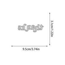 Creative Thank You Cutting Dies, DIY Scrapbooking Album And Embossing Stencil, Greeting Card Making Tool, Card Paper Cutting Crafts ,Gift Card Making Template Die Cuts. - Silver - View 9