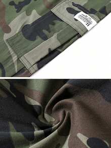 Women's Outdoor Camouflage Cargo Pants, Casual Multi-Pocket Outdoor Sporty Trousers Spring Sports - Army Green - View 5