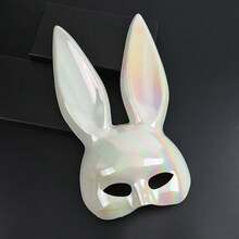 1pc Easter Bunny Mask, Masquerade Rabbit Mask, Adult Rabbit Ear Half Face Mask, Suitable For Carnival, Easter, Holiday, Birthday Party Costume Accessory - Multicolor - View 13