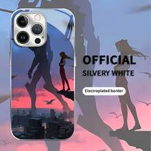 Estuche para teléfono con paisaje urbano de robot gigante compatible con estuches para teléfonos   17  16 Pro Max  15 Pro Max  13 y  12 Resistente al agua, a los golpes y a las caídas Un gran regalo para familiares, amigos, amantes, novios/novias y el día de San Valentín - Plateado - Ver 3