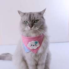 3pcs Pet Plush Fabric Decorative Fashionable Cute Triangle Bibs, Adjustable Scarf, Pet Fashion Accessories Triangle Scarf - Multicolor - View 8
