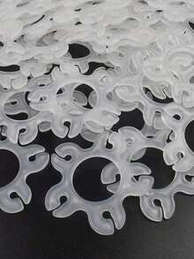 50pcs Balloon Clips, Balloon Arch Frame Connectors, Reusable Plastic Balloon Clips With Multi-Function Rings, For Decorating Balloon Arches, Weddings, Birthdays, Parties, Valentine's Day, Halloween, Christmas - White - View 5