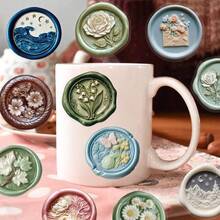 52 miếng dán phẳng trong suốt kiểu con dấu sáp, hình động vật hoạt hình dễ thương, cây cối, hoa lá, làm từ chất liệu PET, chống thấm nước, thích hợp dán lên phong bì, bình nước, máy tính, laptop, điện thoại, hành lý, sổ tay, tủ lạnh, v.v. - O - Xem 6