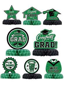 8pcs/Set Graduation Honeycomb Ornaments For Graduation Decor Table Centerpiece , 2026 Graduation Honeycomb Decorations Paper Ornaments, Room Decor, Home Decor, Celebration Graduation Party Room Table Background Decoration, Graduation Season Party Favor Gifts, Graduation Photo Props, Congrats Graduation Party Supplies, Easter Valentine's Day - Graduation Season - View 3